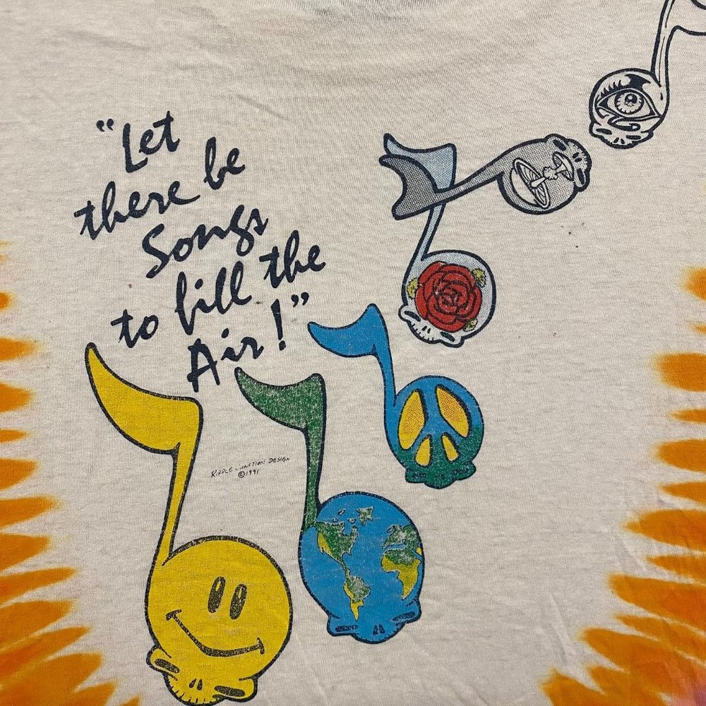 Vintage 1991 Grateful Dead T-Shirt Tie Dye XL Single Stitch Hippie Psychedelic - Picture 7 of 8